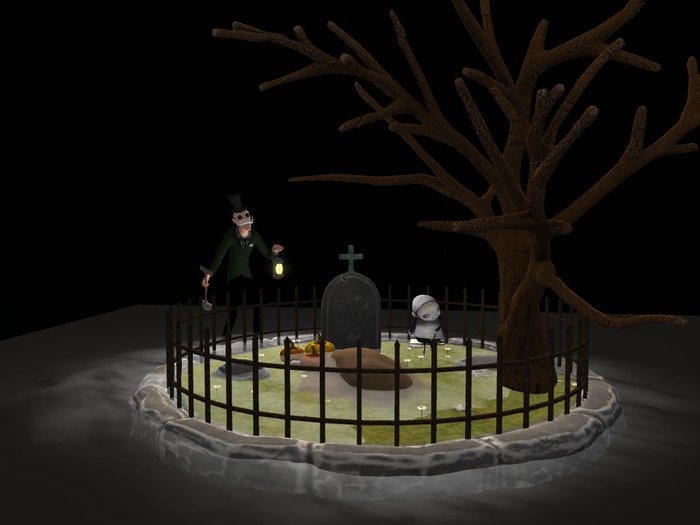 Creepy Cartoon  Cemetery