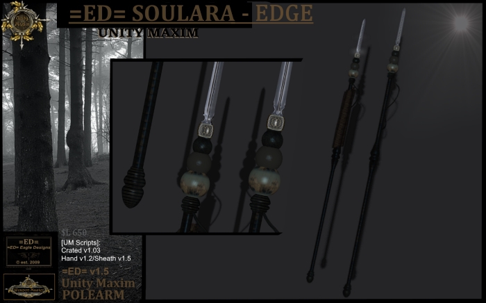 =ED= SOULARA EDGE Polearm - [UM= v1.5] - Night - Unity Maxim