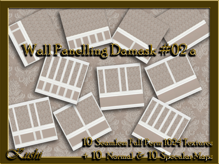 Wall Panelling Damask #02a Textures