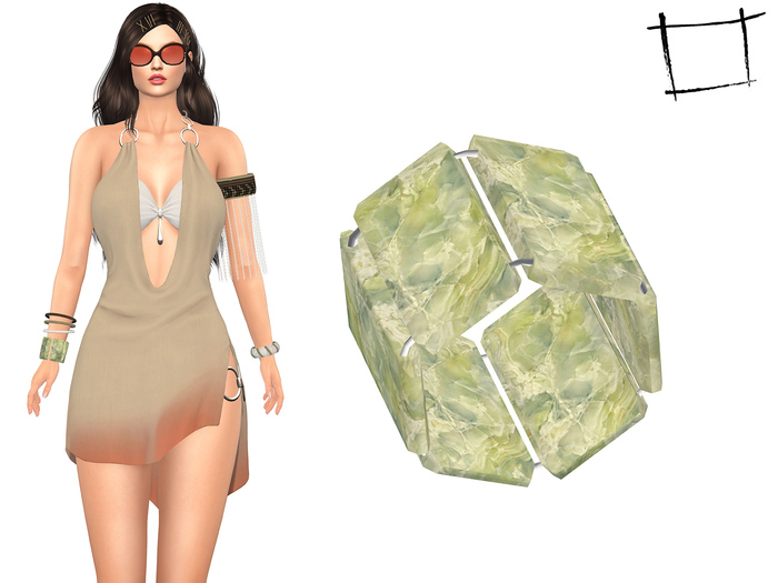 Full Perm None Rigged Precious Marble Bracelet