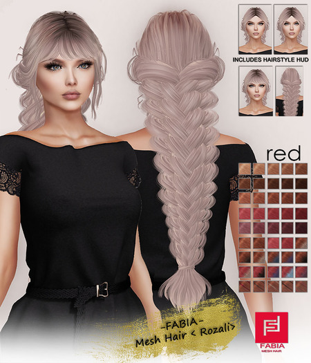 -FABIA- Mesh Hair   < Rozali> Red