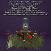 Donation Box Twilight Lantern Green