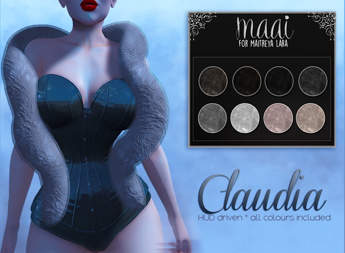 MAAI Claudia fur stole * HUD * Maitreya Lara