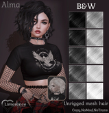 {Limerence} Alma hair-B&W
