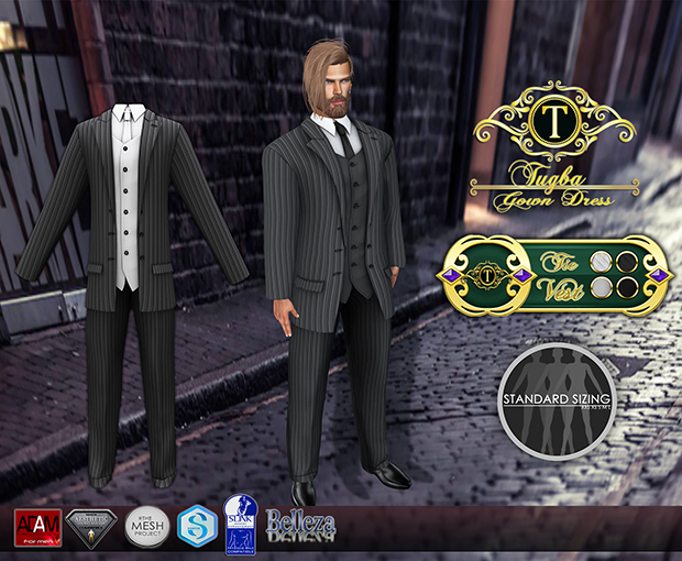 **Tugba** TONY SUIT Striped Black