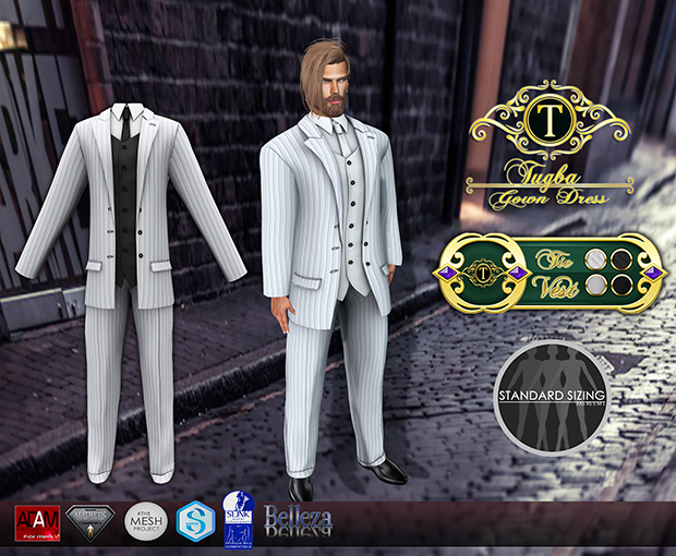 **Tugba** TONY SUIT Striped White