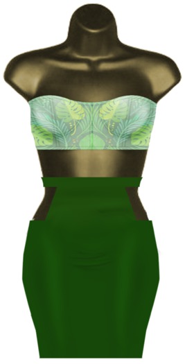 RML DETRA DRESS{BOM}{GREEN LEAVES V2}