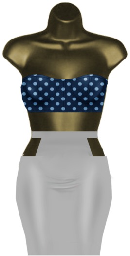 RML DETRA DRESS{BOM}{BLUE POLKADOT V2}