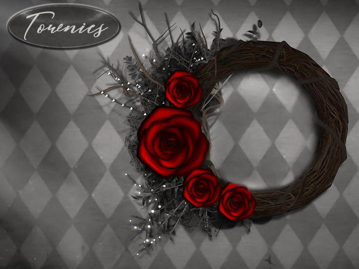 [Townies] Red Rose Halloween Gothic Wreath
