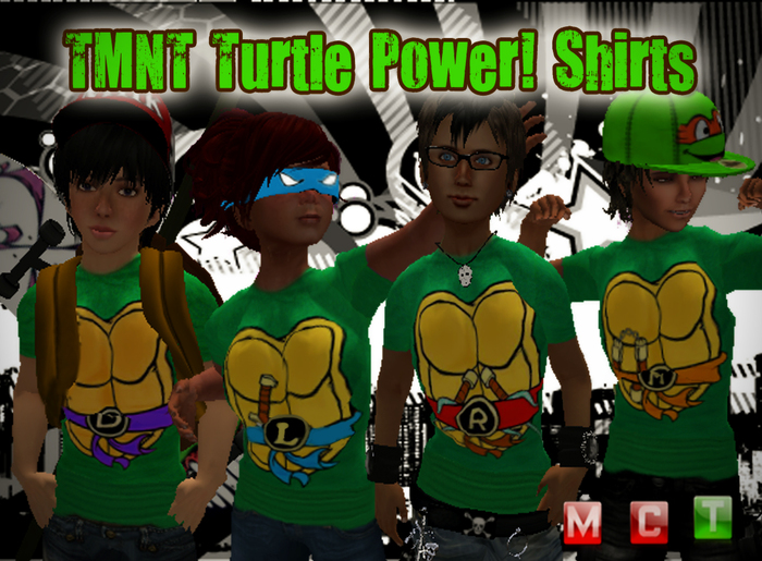 .:[AMAME]:. Kids TMNT Turtle Power! Shirt Pack