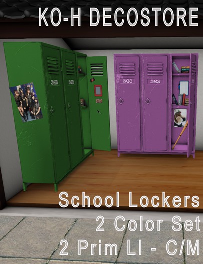 KO-H School Locker - 2 Color Set