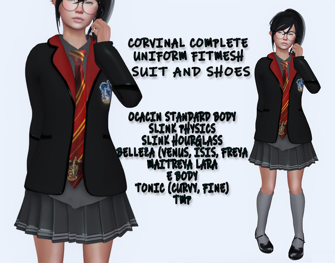 SoCute- Corvinal Suit Uniform Fitmesh
