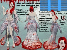 Deadly Witch Avatar half skeleton mesh rigged bloody dress ADD