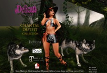 Delicatt Couture - Chantal Outfit  (bats black and orange)