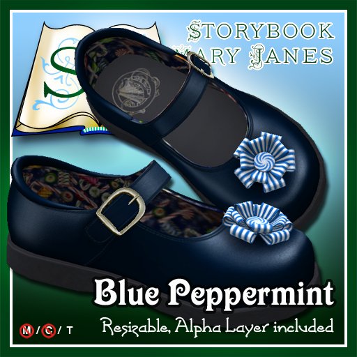 R(S)W Mary Janes - Blue Peppermint