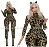 REIGN.- CAT SUIT & Ears Set - Cheetah (MAITREYA) RARE
