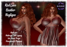 Red Lace Bustier Negligee by COVETED!