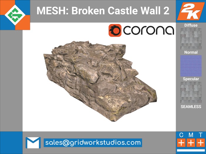 [ G.W.S. ] MESH: Broken Castle Wall 2