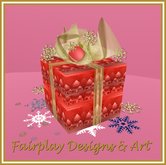 ~FDA~ Deluxe Christmas Glitter Gift Box*TOUCH LID*