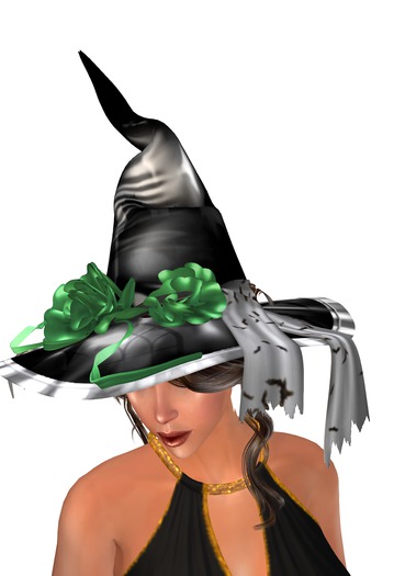 Mesh witch hat GREEN 