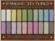 Parkins Textures - Shaggy Carpet Set - 20x Full Perm Seamless 1024 - Shagpile, Rug, Home, Decor, Bedroom, Lounge,Mat