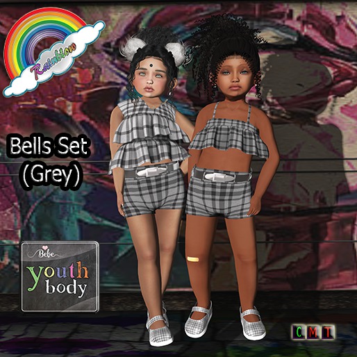 ((RBS)) Bells Set (Grey) - BEBE YOUTH 