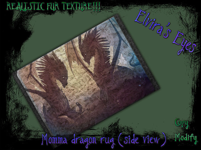 ~E.E.~ Momma dragon rug side (Crate)