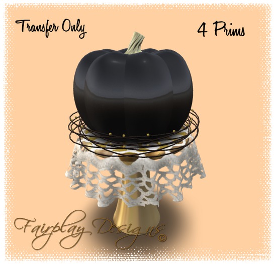 ~Black Elegance Decorator Pumpkin Centerpiece