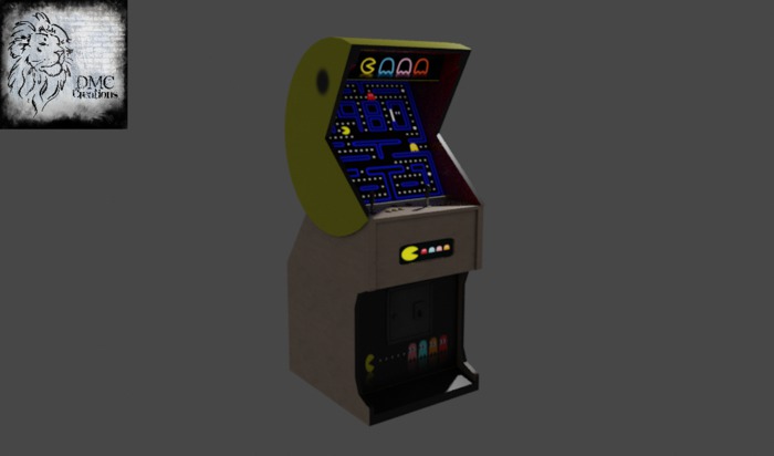 Arcade Machine Pacman Full Perm Mesh 