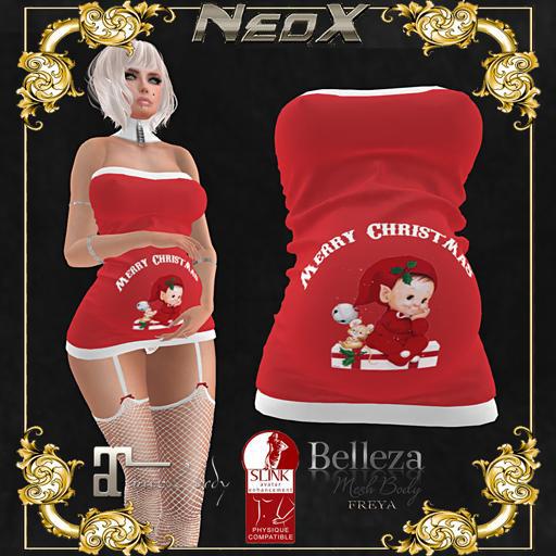 Maternity Merry Christmas red