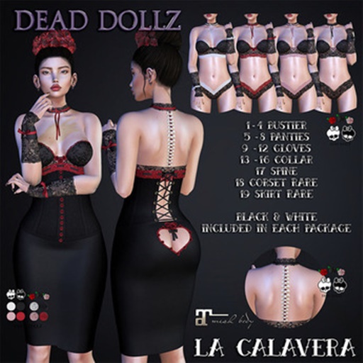 5. Dead Dollz - La Calavera - Panties - White