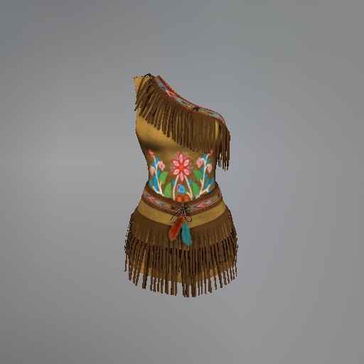 Brown Native Wildflowers Maitreya Dress