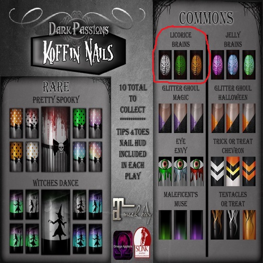 DP - Koffin Nails - Nail HUDS - Licorice Brains (Boxed)