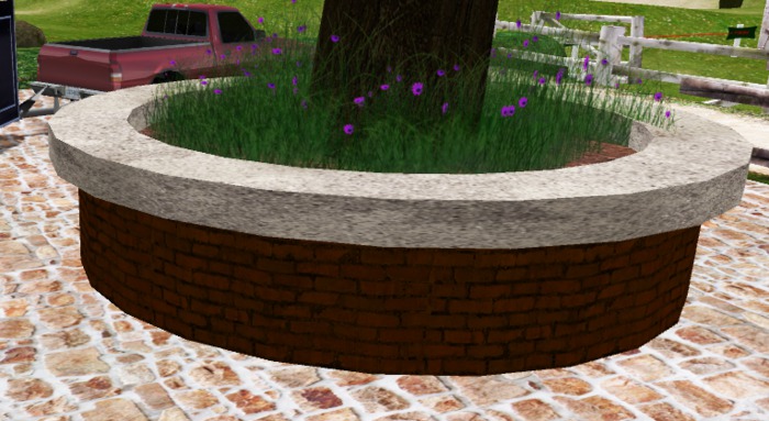 Large Tree Planter [Concrete, Bricks] - (resize)