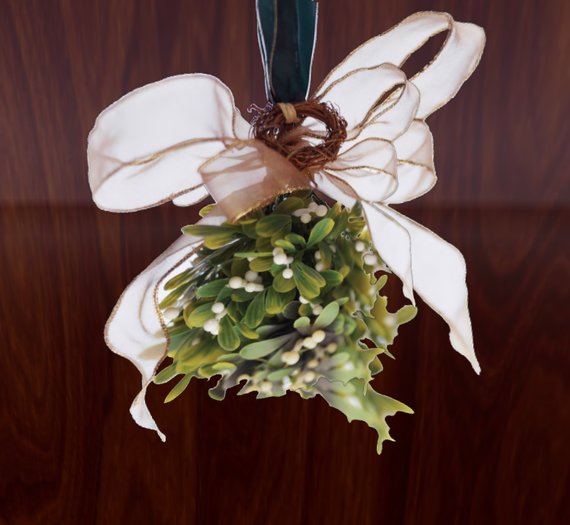 Mistletoe w/White Bow