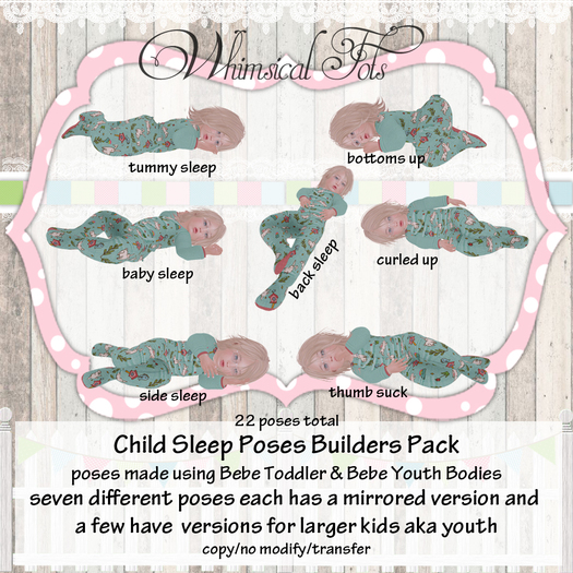 {WT} Child Sleep Poses Builders Pack