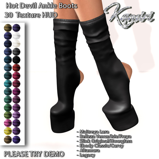 + Kamiri + Hot Devil Ankle Boots 30 tex (ADD ME)
