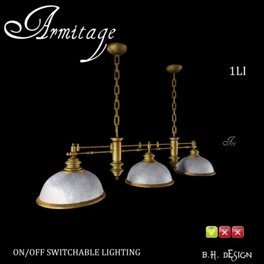 BHD ARMITAGE LIGHTING 3 LAMPS (ICE)