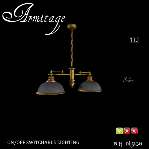 BHD ARMITAGE LIGHTING 2 LAMPS (SILVER)