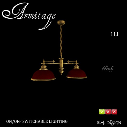BHD ARMITAGE LIGHTING 2 LAMPS (RUBY)