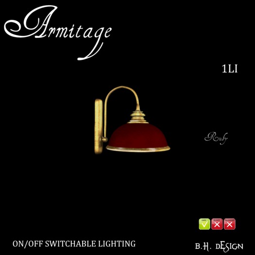 BHD ARMITAGE LIGHTING 1  LAMPS (RUBY)