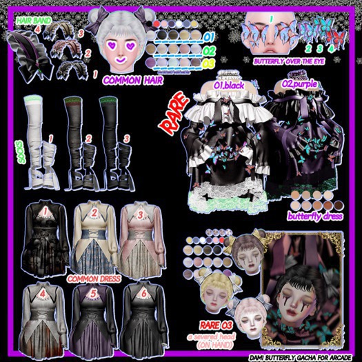 dami. butterfly gacha.maitreya 02 RARE