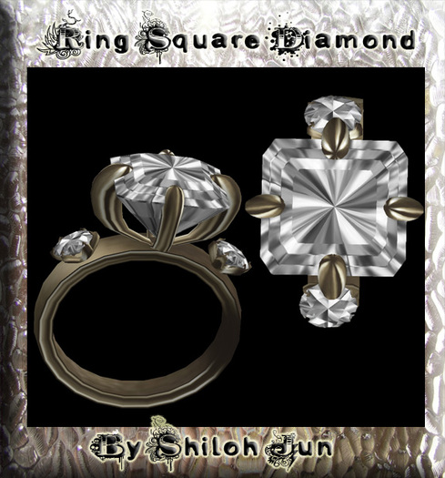 ===RING DIAMOND SQUARE PLATINUM