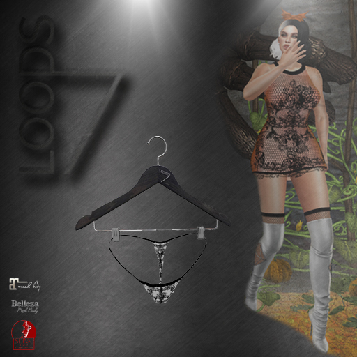 LOODS7 Thong jack-o'-lantern scull (add)