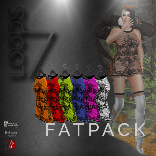 LOODS7 jack-o'-lantern skull dress FATPACK(add)