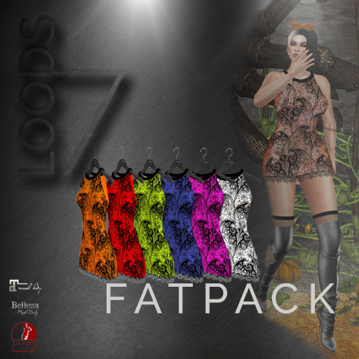 LOODS7 jack-o'-lantern bat dress FATPACK(add)