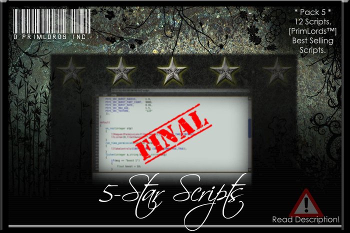 [PrimLords™] Script Pack #5 - Best Sellers of SL - True Quality