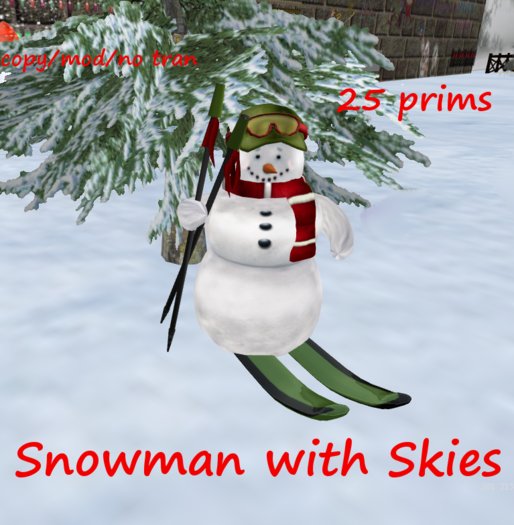 Snowman with Skies 1
