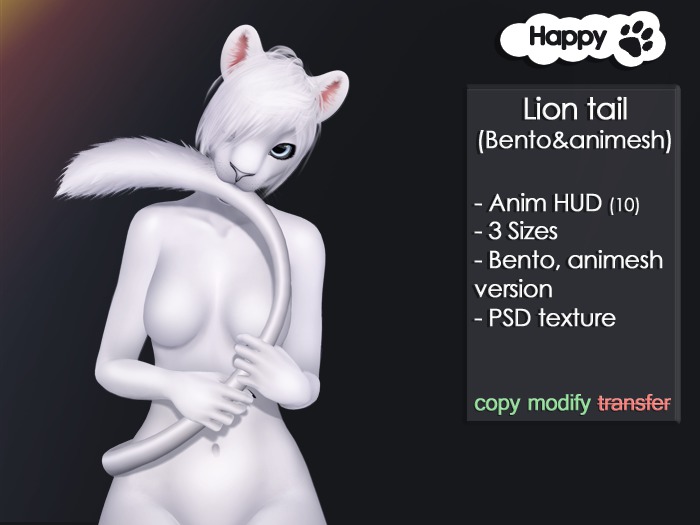 Happy Paw - Lion tail (Bento&animesh)