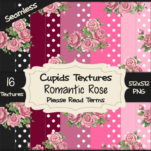 *Cupids Textures * 16 ROMANTIC ROSE